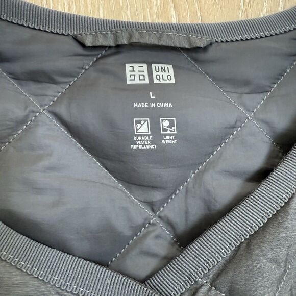 Uniqlo Ultra Light Down Coat Womens L Quilted Snap Packable Minimalist Puffer - Picture 3 of 14